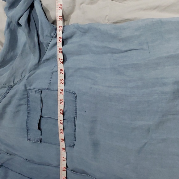 Ava & Viv Lyocell Chambray Shacket Sz 4X - Picture 10 of 13